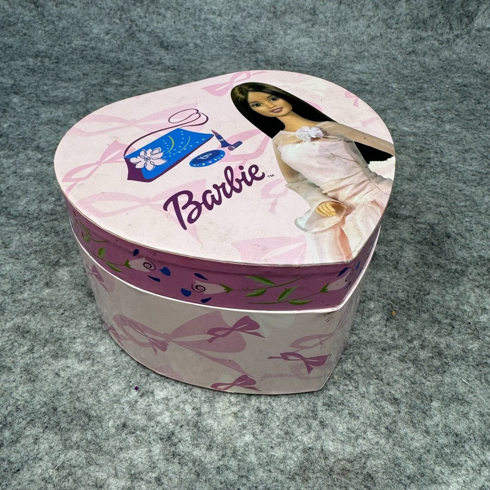 Vtg Barbie Music‎ Jewelry Box Wind Up "Moonlight Sonata" Heart 2003